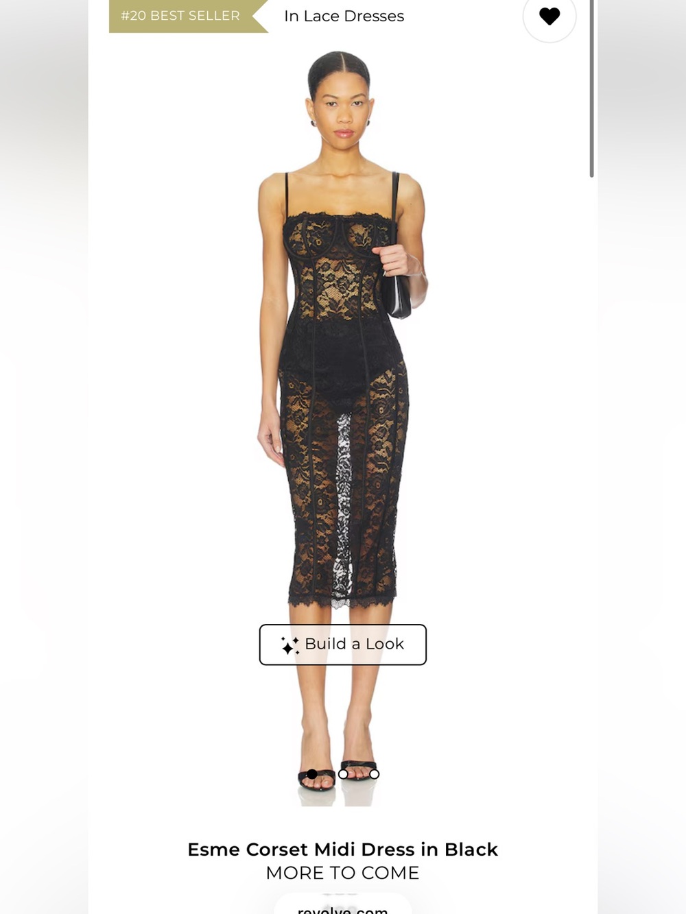 More to come Esme corset Black Lace Sheer Midi Dress